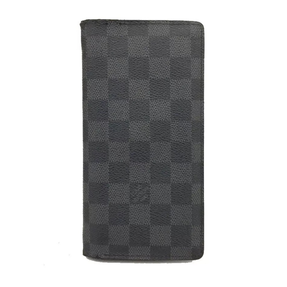 Louis Vuitton Damier Graphite Porte feiulle Brazza Long Wallet